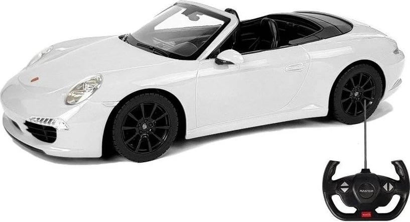 Radijo bangomis valdomas automobilis Porsche 911 Carrera S Rastar 1:12 baltas