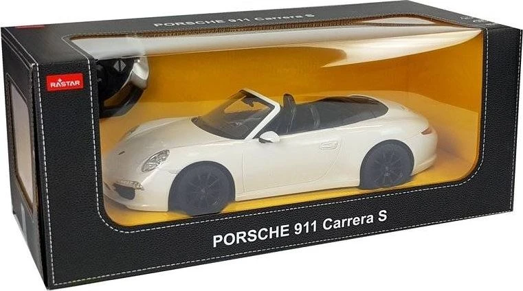 Radijo bangomis valdomas automobilis Porsche 911 Carrera S Rastar 1:12 baltas