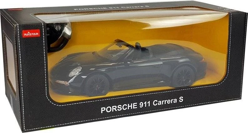 Nuotoliniu būdu valdomas automobilis Porsche 911 Carrera S Rastar 1:12 Juodas