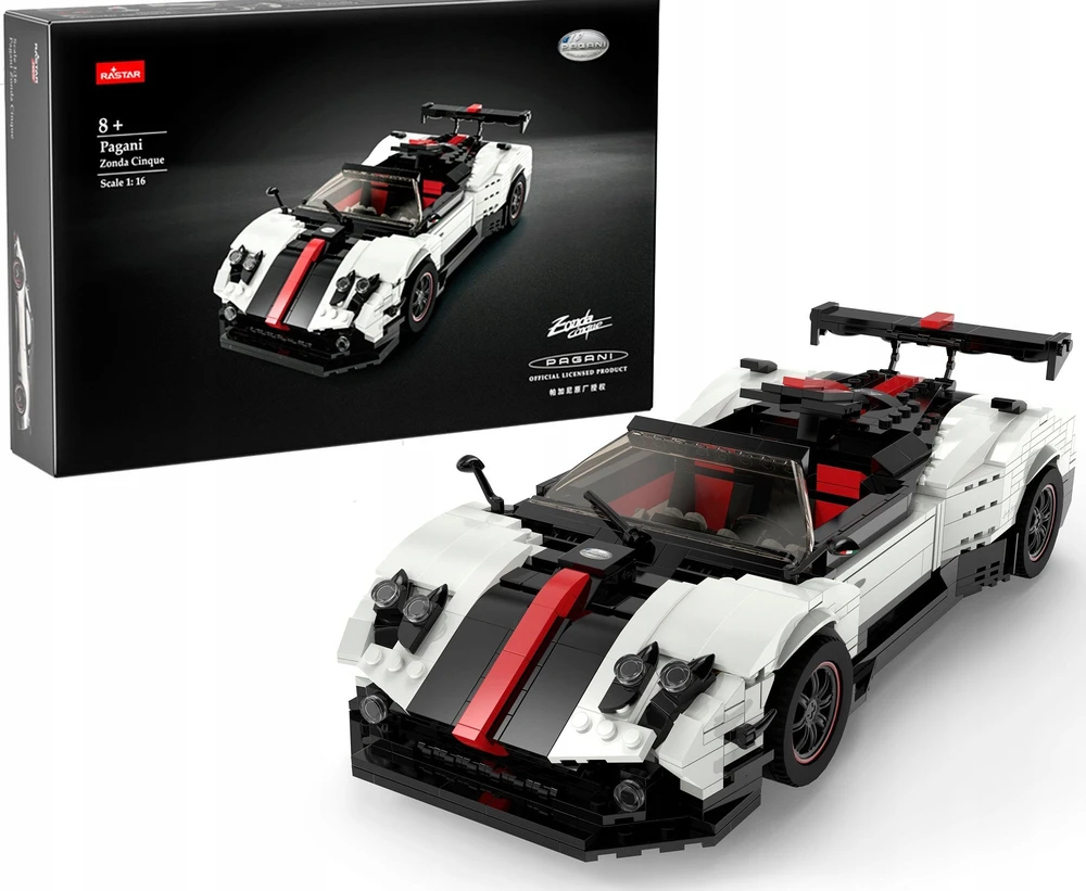 RASTAR 1:16 mastelio surenkamas automodelis Pagani Zonda Cinque Bricks, 98200