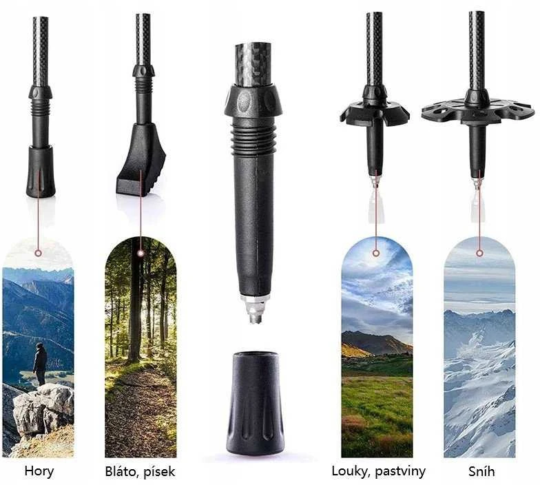 NAH Raudona carbon poles NATUREHIKE nh20ds003