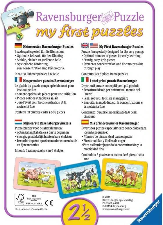 Ravensburger Dėlionė 3x6 vnt. - Transporto priemonės