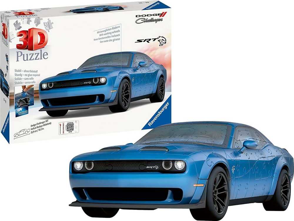 Ravensburger 3D Dėlionė 163 vnt. - Dodge Challenger Hellcat automobilis