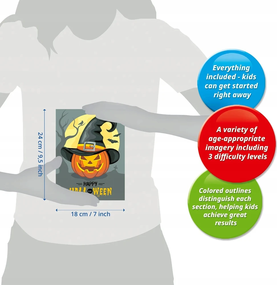 Dėlionė Piešimo pagal skaičius rinkinys CreArt Ravensburger 23712 Happy Halloween