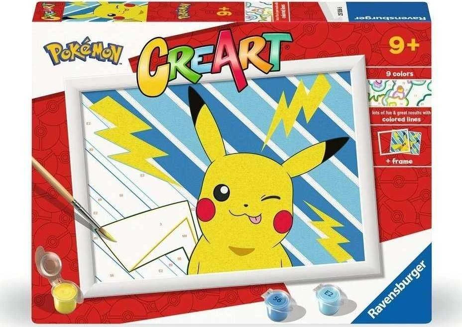 Ravensburger Rankdarbių rinkinys vaikams Pikachu piešimui pagal skaičius