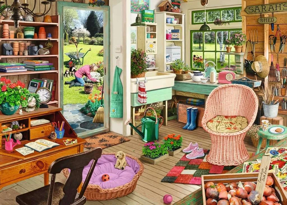 Ravensburger Dėlionė 1000 vnt. - Sodo namelis aprašymas - Prekės nuotrauka
