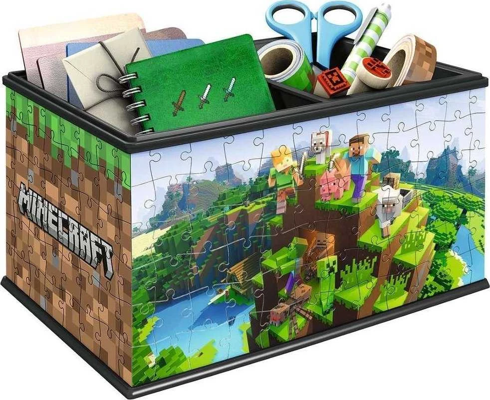 Ravensburger 3D Dėlionė 216 vnt. - Minecraft dėžutė