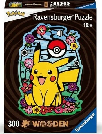 Ravensburger medinė dėlionė 300 vnt. - Pikachu