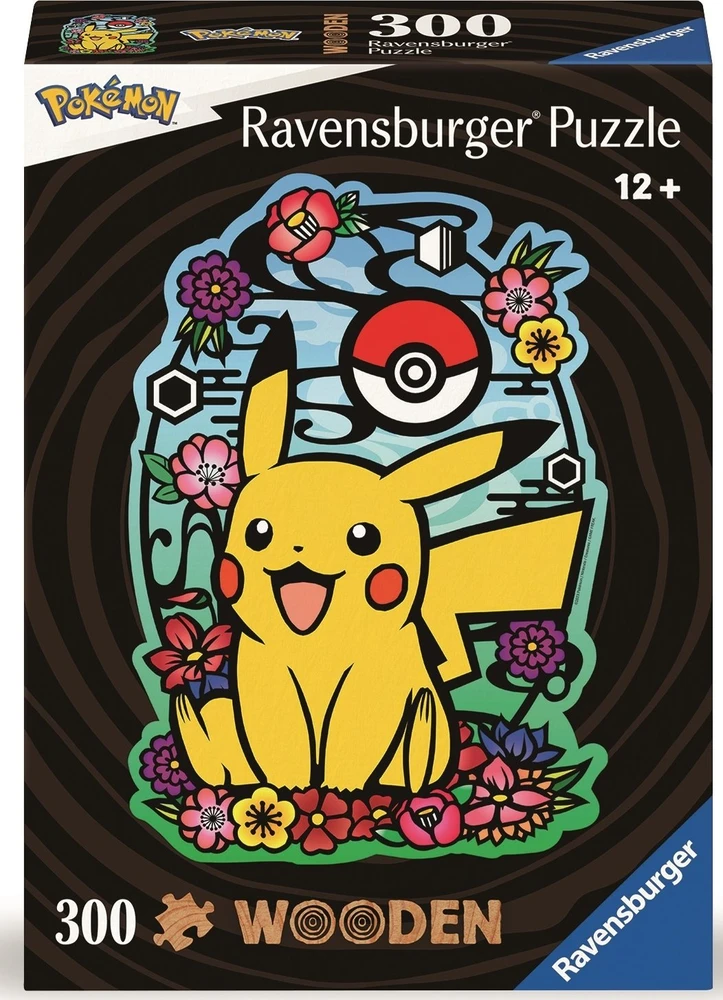 Ravensburger medinė dėlionė 300 vnt. - Pikachu