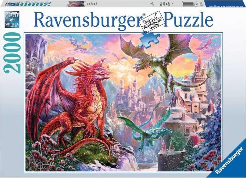 Ravensburger Dėlionė 2000 vnt. - Drakonai aprašymas - Prekės nuotrauka