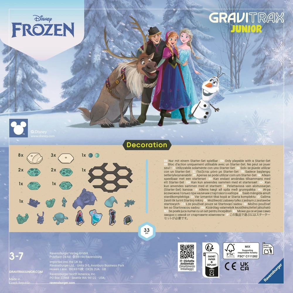Ravensburger GraviTrax vaikams ir vaikams skirtas papildomas rinkinys „Ledo šalis“ 23861