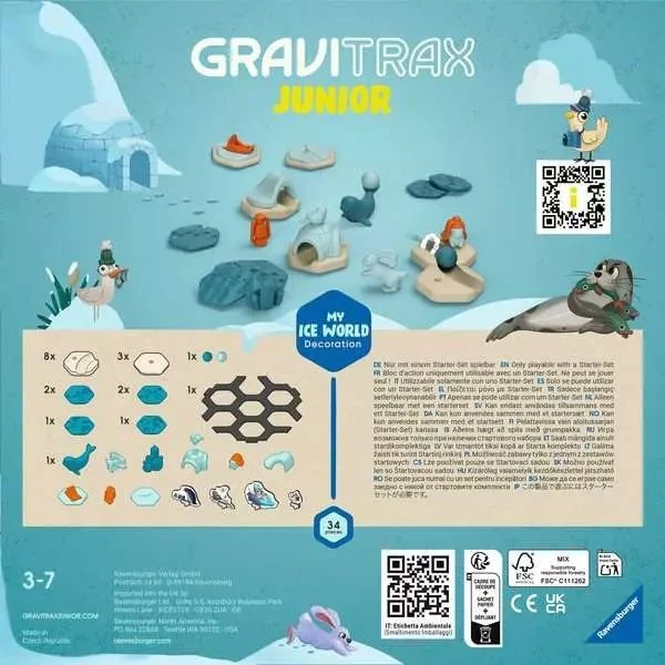 Ravensburger Mokslinis tiriamasis žaidimas GraviTrax Junior ledinis papildymas