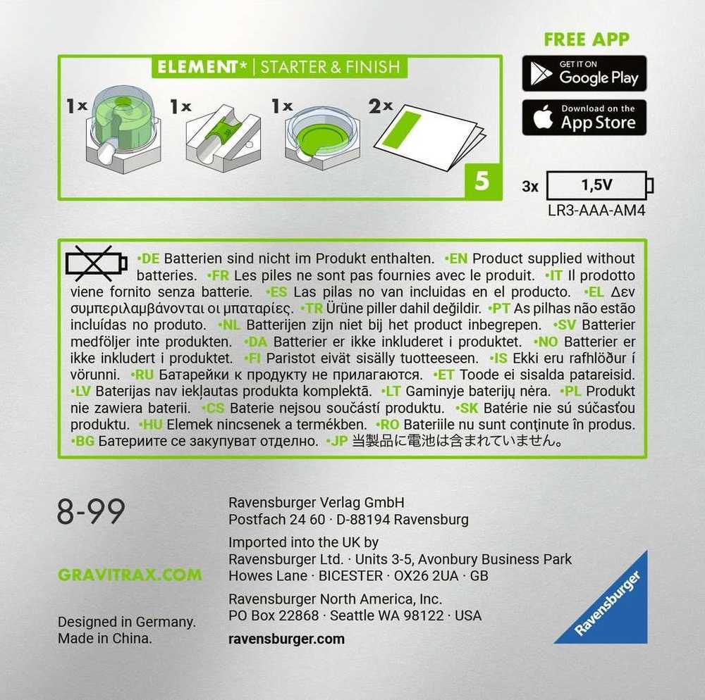 Ravensburger Interaktyvi bėgių sistema Gravitrax GT Power Starter