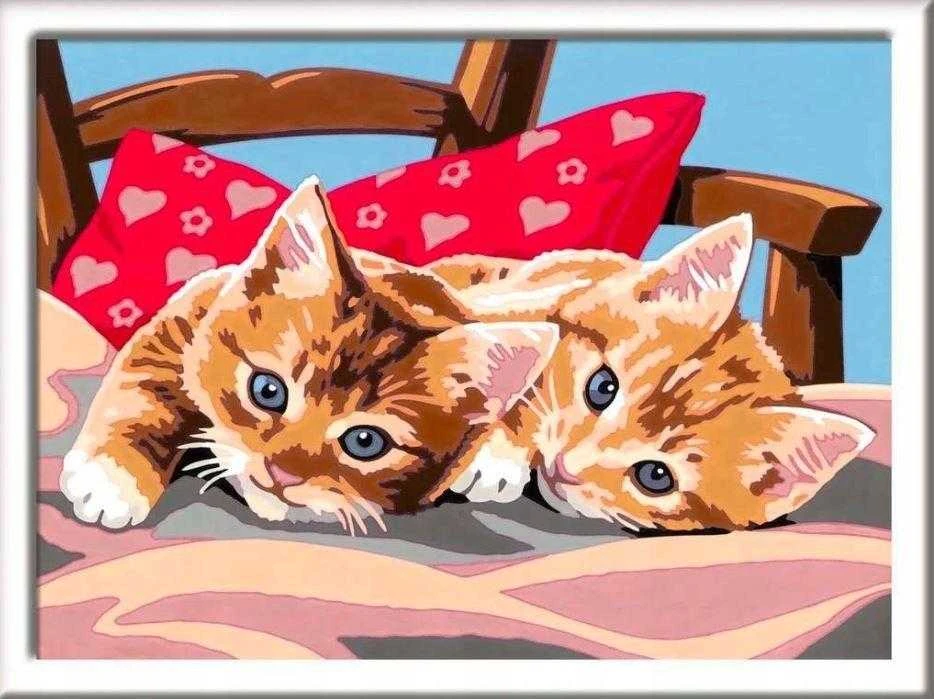 Ravensburger Rankdarbių rinkinys vaikams du mieli katinėliai