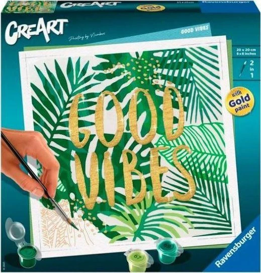 Tapymas pagal skaičius CreArt Good Vibes 28999 Ravensburger 20x20cm