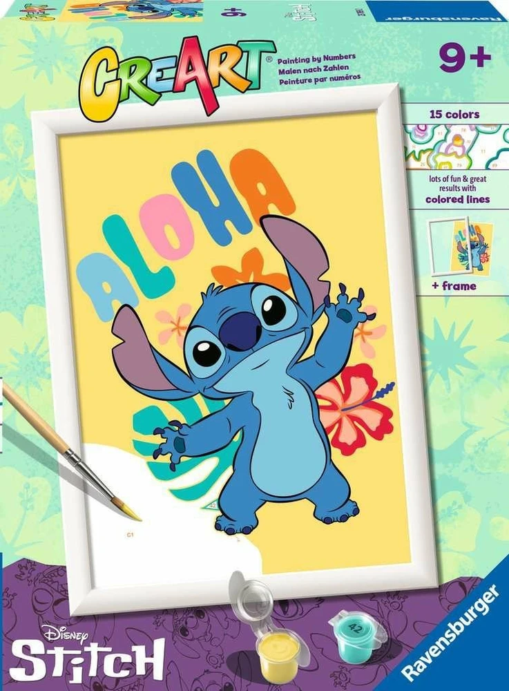 Ravensburger Rankdarbių rinkinys Disney Stitch piešimui pagal skaičius