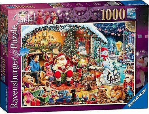 Ravensburger kalėdinė dėlionė Aplankykime Kalėdų Senelį, 1000 detalių