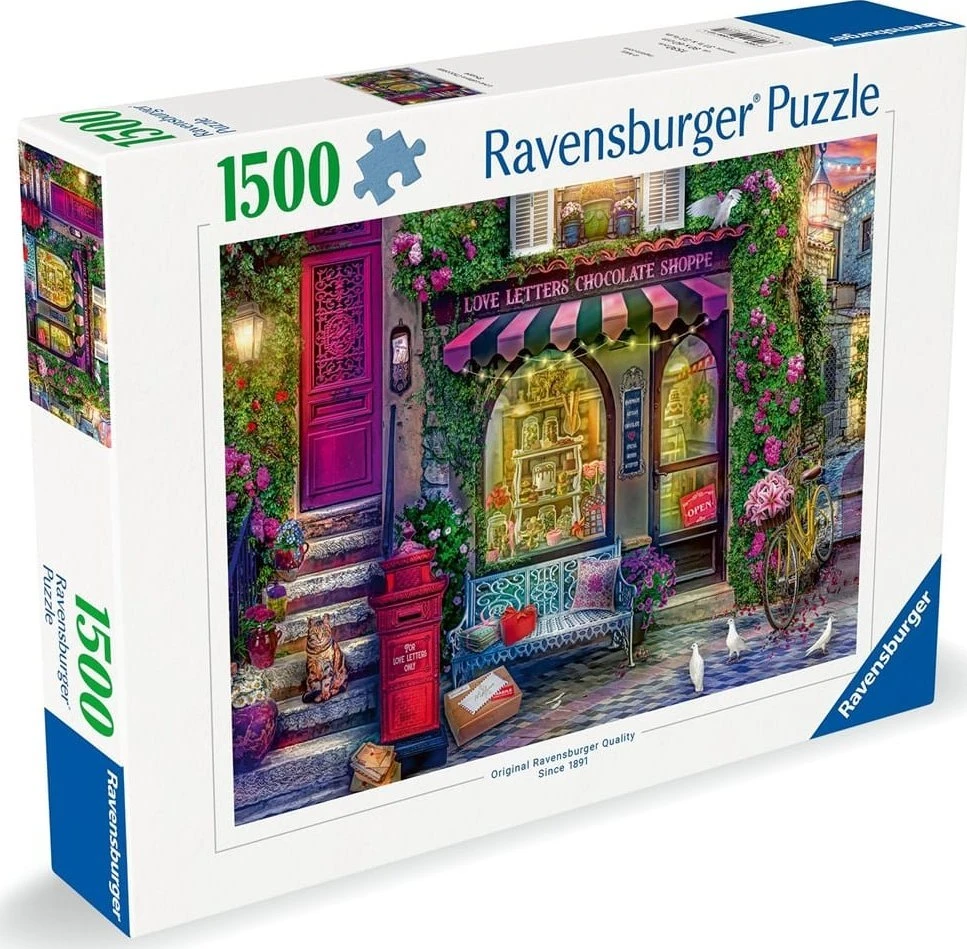 Ravensburger Dėlionė 1500 vnt. - Šokolado parduotuvė