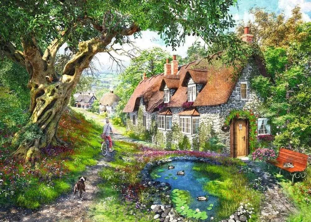 Ravensburger Dėlionė 1000 vnt. - Namas gamtos apsupty