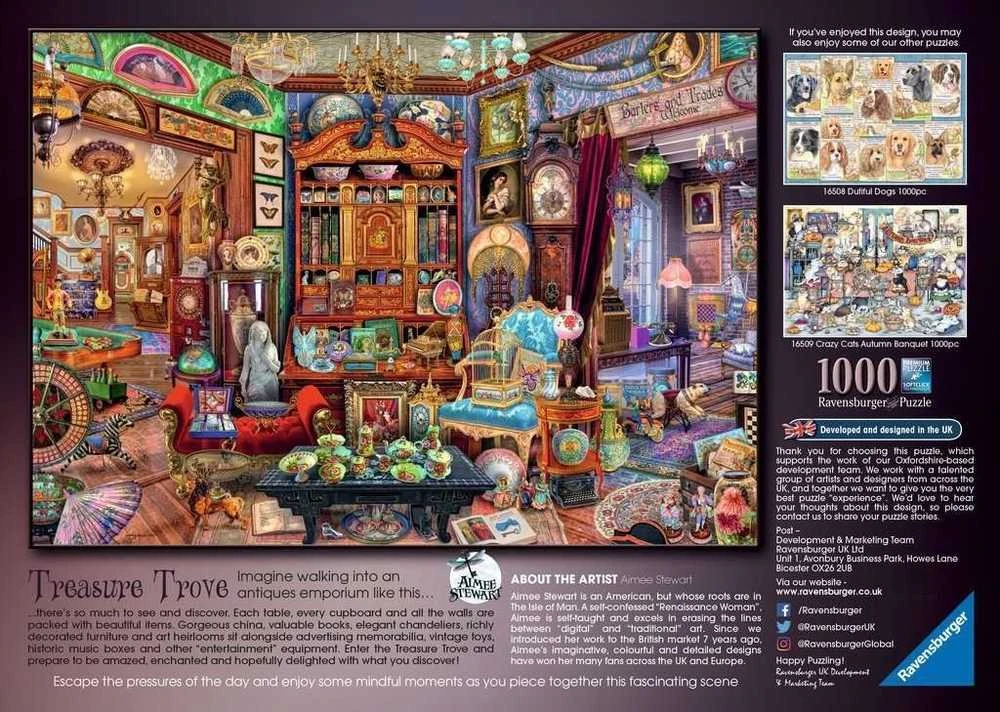 Ravensburger Dėlionė 1000 vnt. - Lobių kambarys