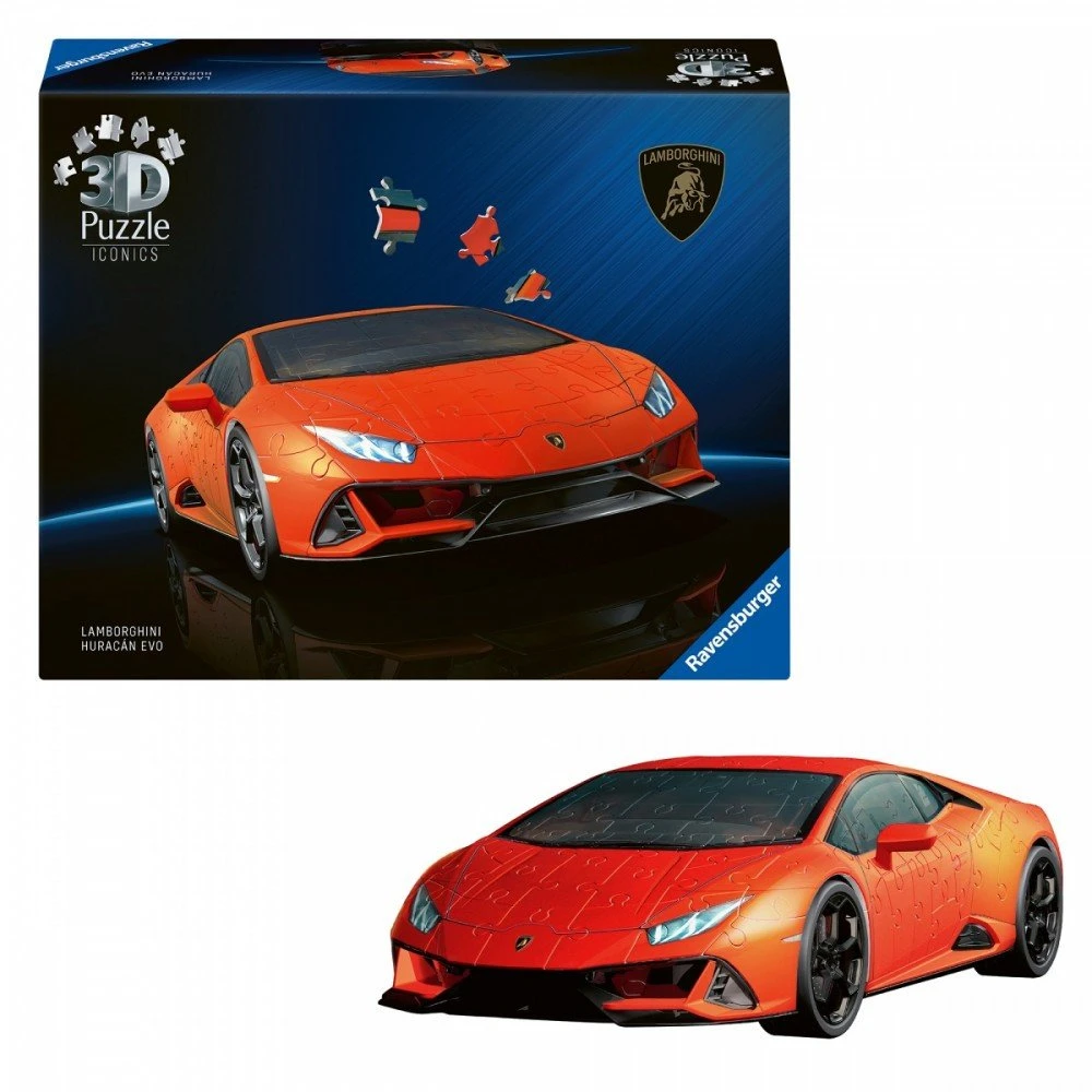 Ravensburger Puzzle 3d dėlionė 158 vienetų lamborghini huracan evo arando automobilis