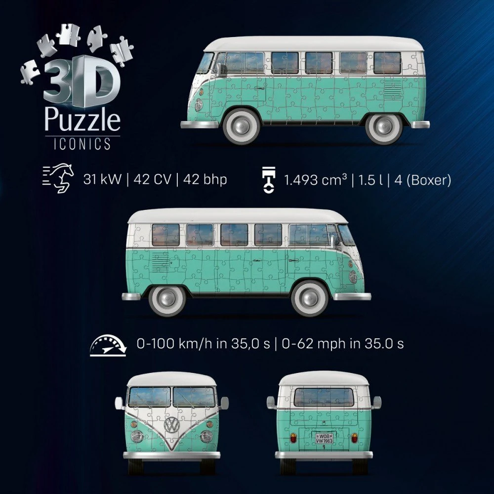 Ravensburger 3D dėlionė Iconics Volkswagen T1
