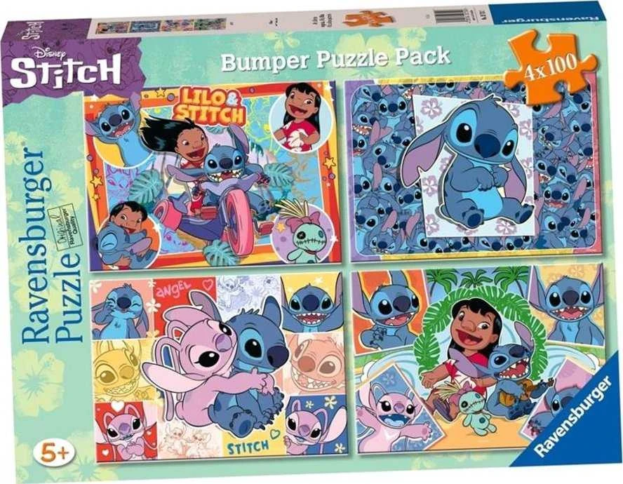 Ravensburger Dėlionė 4x100vnt. - Disney Stičas