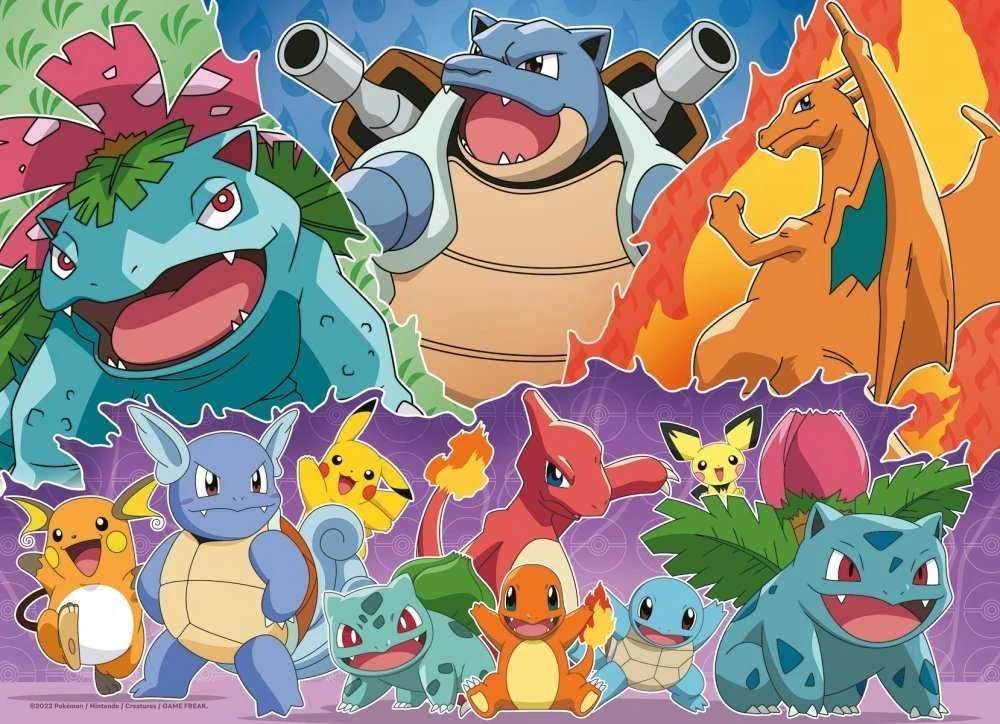 Ravensburger Dėlionė 4x100 vnt. - Pokemonai