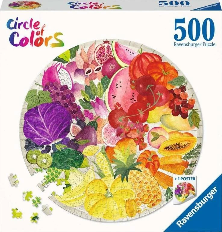 Ravensburger Dėlionė 500 vnt. - Vaisiai ir daržovės aprašymas - Prekės nuotrauka