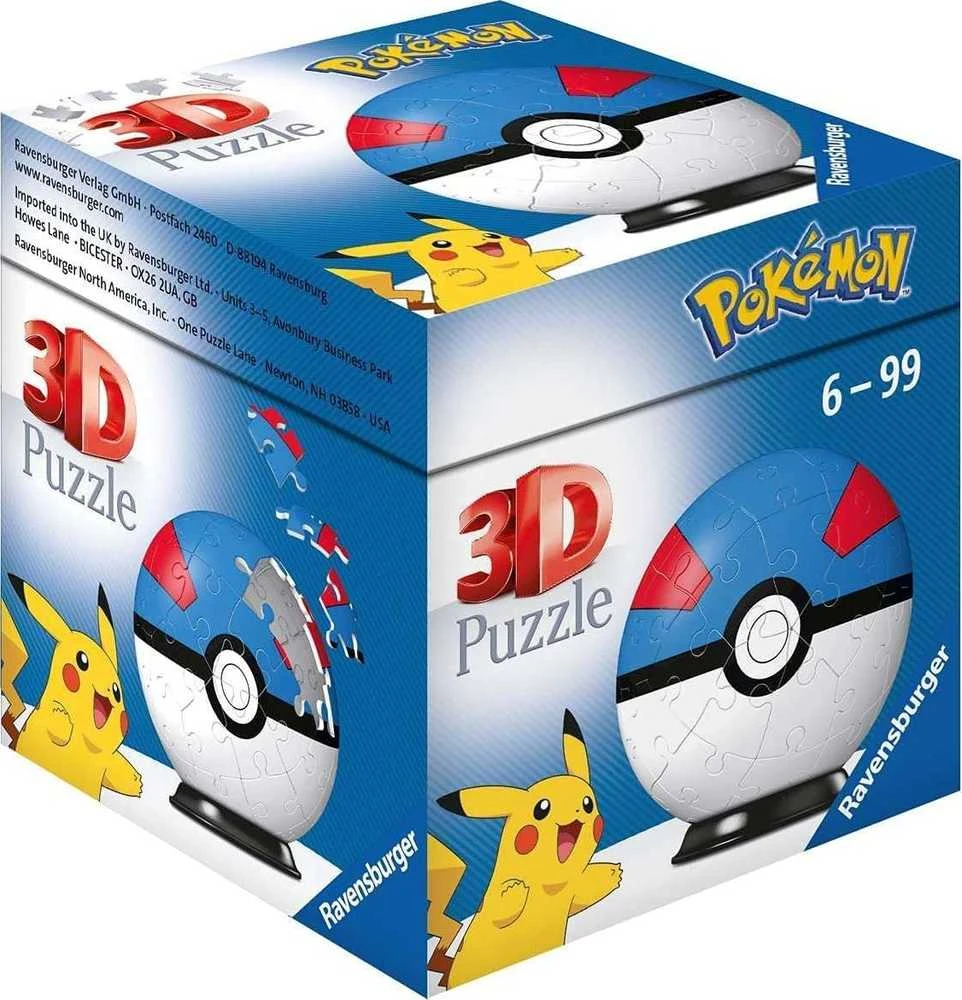 Ravensburger 3D Dėlionė 54 vnt. - Pokemon kamuolys