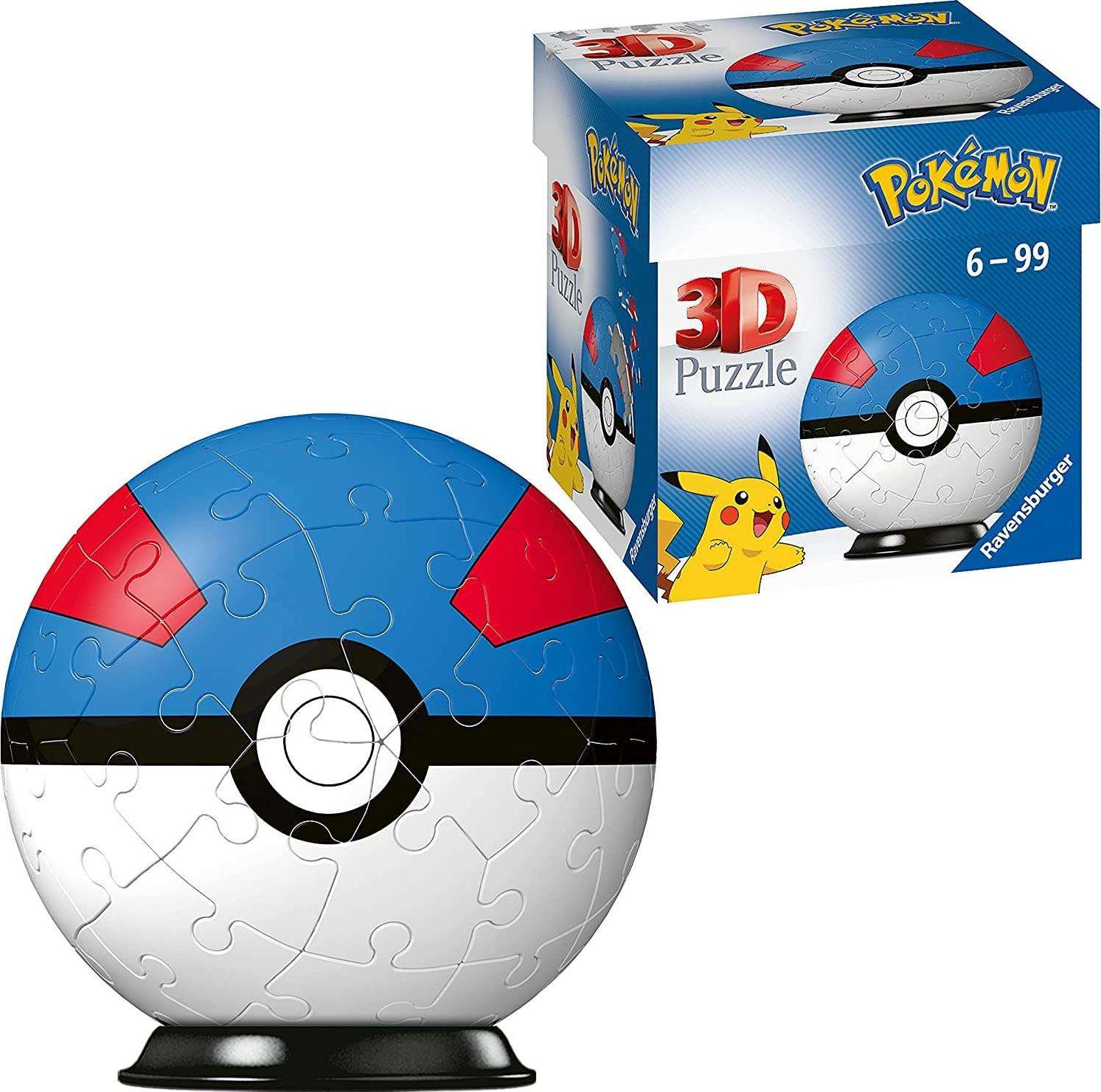 Ravensburger 3D Dėlionė 54 vnt. - Pokemon kamuolys aprašymas - Prekės nuotrauka