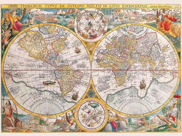 Ravensburger Dėlionė 1500 vnt. - Istorinis pasaulio žemėlapis aprašymas - Prekės nuotrauka