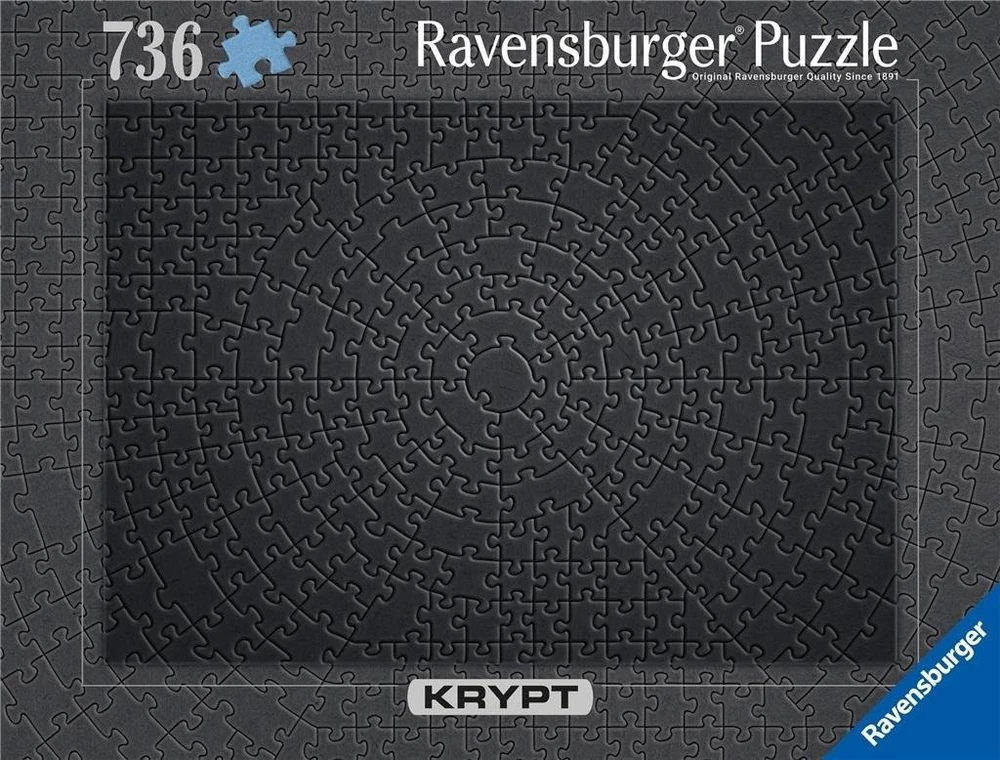 Ravensburger Dėlionė 736 vnt. - "Krypt" Juoda