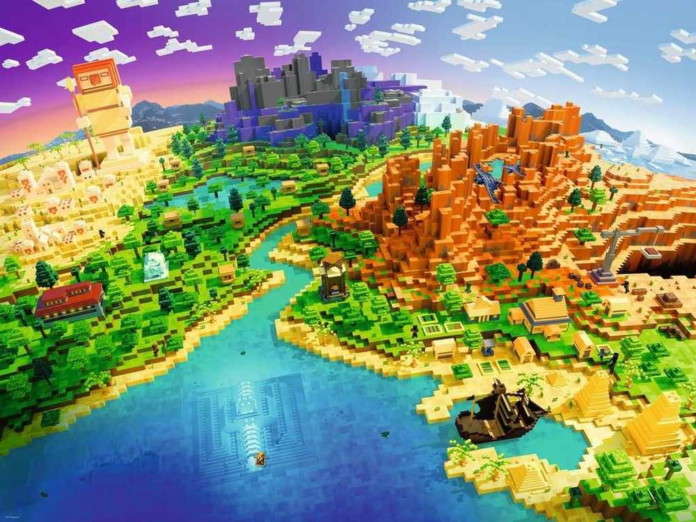 Ravensburger Dėlionė 1500 vnt. - Minecraft aprašymas - Prekės nuotrauka