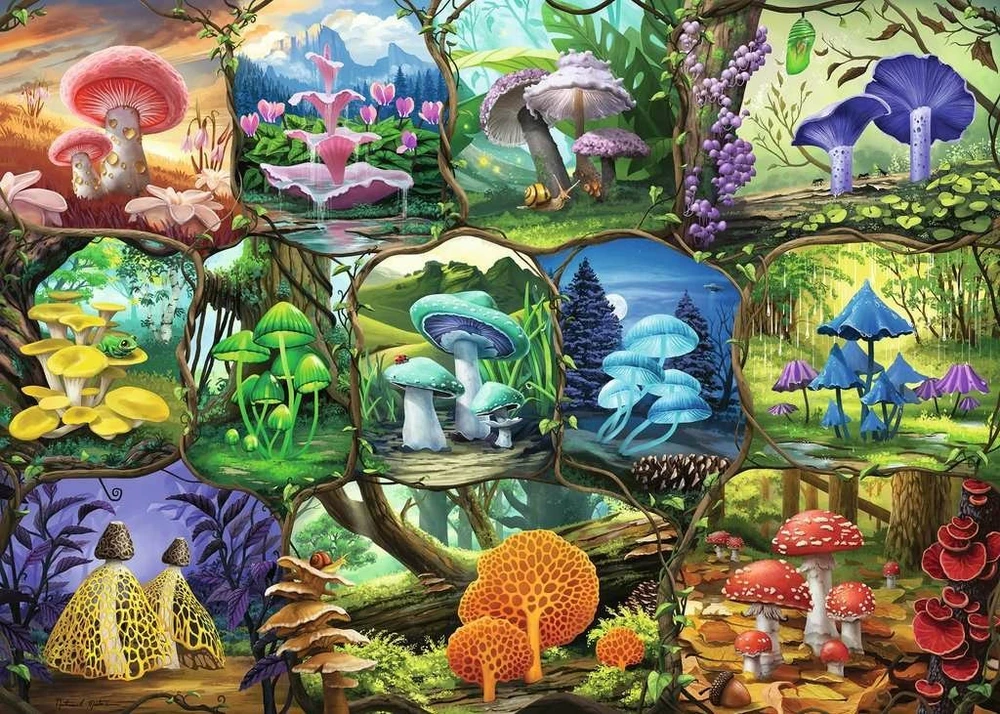 Ravensburger Dėlionė 1000 vnt. - Gražūs grybai