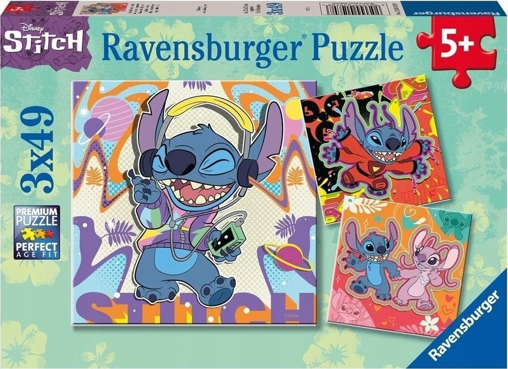 Ravensburger Dėlionė 3x49 vnt. - Disney Stičas