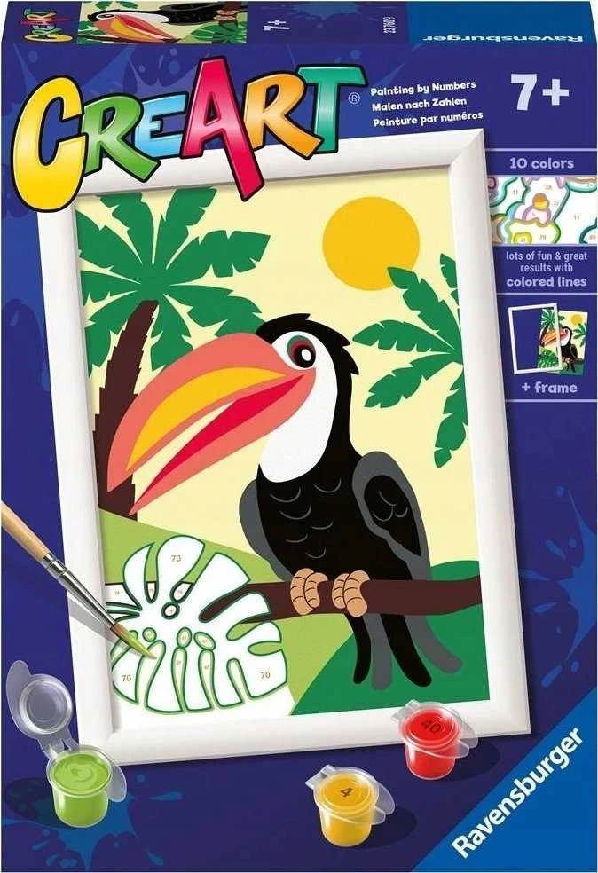 Dėlionė Ravensburger CreArt vaikams: Tukan w dżungli