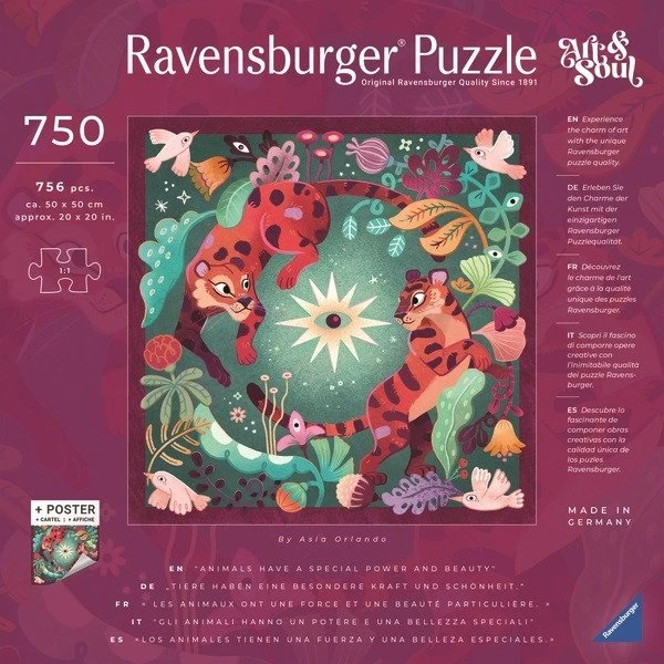 Dėlionė Ravensburger *****RAV puzzle 750 Art_Soul Animals 01001