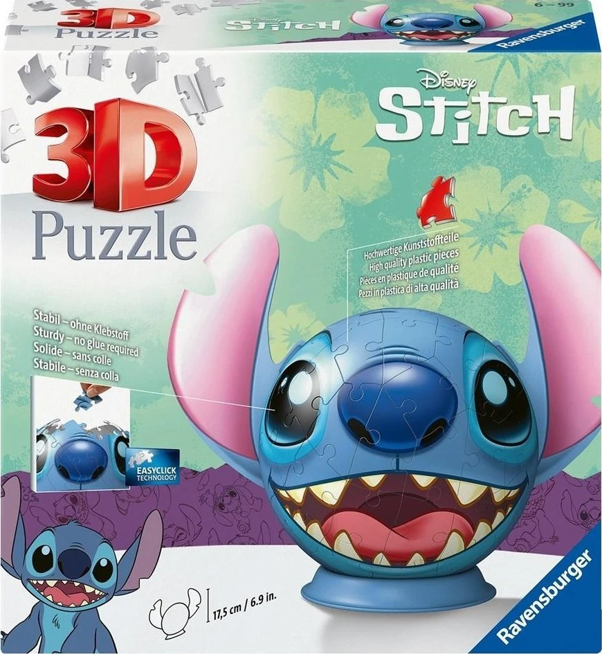 Ravensburger 3D Dėlionė 77 vnt. - Disney rutulys: Stičas