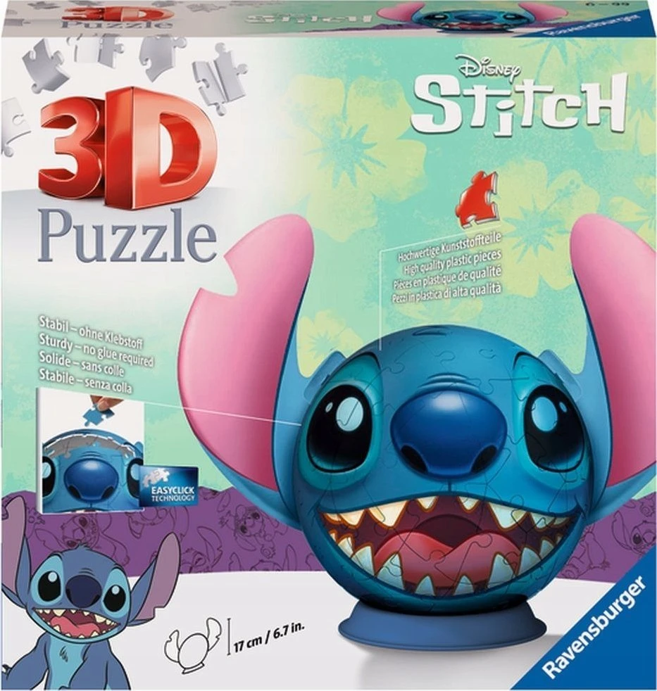 Ravensburger 3D Dėlionė 77 vnt. - Disney rutulys: Stičas