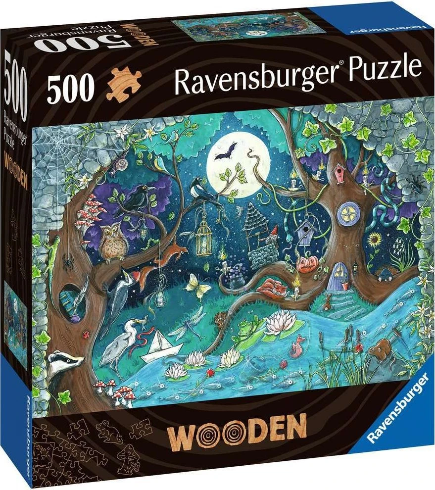 Ravensburger Medinė dėlionė 500 vnt. - Magiškas miškas