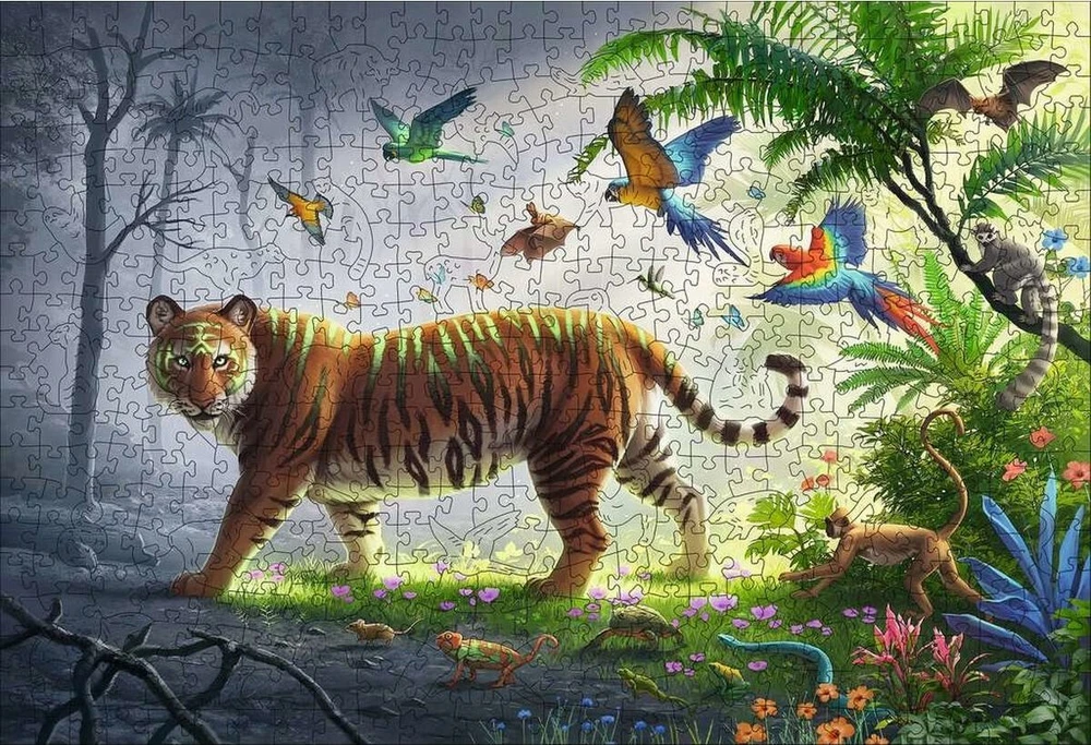 Ravensburger Medinė dėlionė 500 vnt. - Tigras