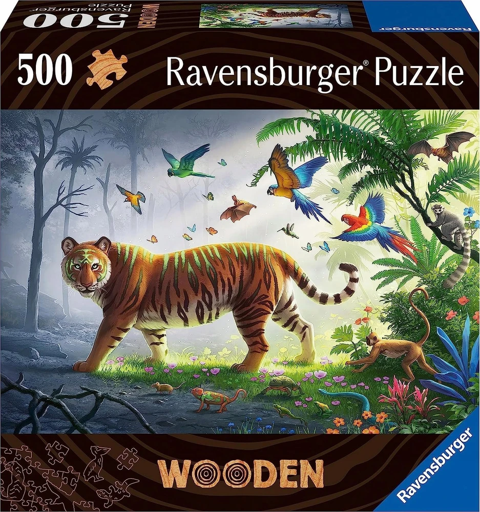 Ravensburger Medinė dėlionė 500 vnt. - Tigras