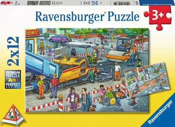 Dėlionė Ravensburger kelio statybos aikštelė 2x12p