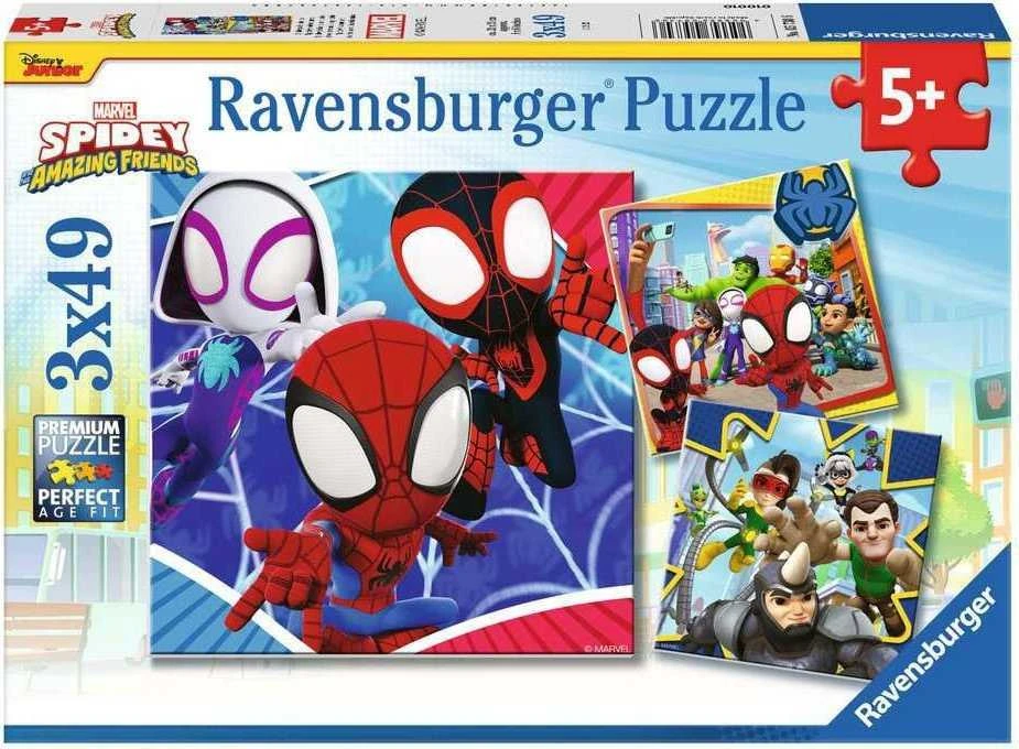 Ravensburger Dėlionė 3x49 vnt. - Žmogaus voro nuotykiai