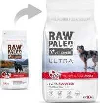 RAW PALEO Ultra Medium&Large Adult jautiena - sausas šunų maistas - 10 kg