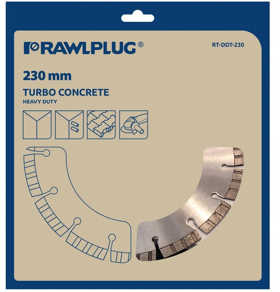 Rawlplug 115X22,23MM TURBO BETONUI DIDELIO ATSPARUMO DEIMANTINIS DISKAS RT-DDT-115 1 vnt.
