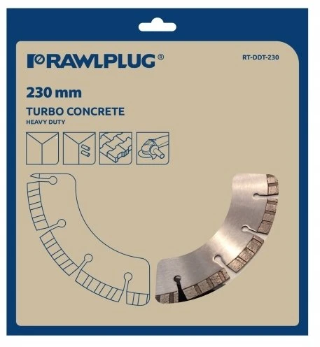 Rawlplug 125X22,23MM TURBO CONCRETE HEAVY DUTY DEIMANTINIS DISKAS RT-DDT-125 1 vnt.