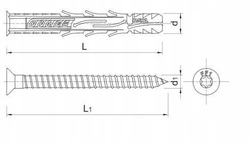 Rawlplug Įsukamas įvaras, 10X240 mm, 1 vnt.