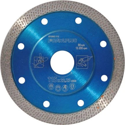 Rawlplug ištisinio pjovimo deimantinis diskas 125x22,23 mm 1 vnt. - RT-DDC-125